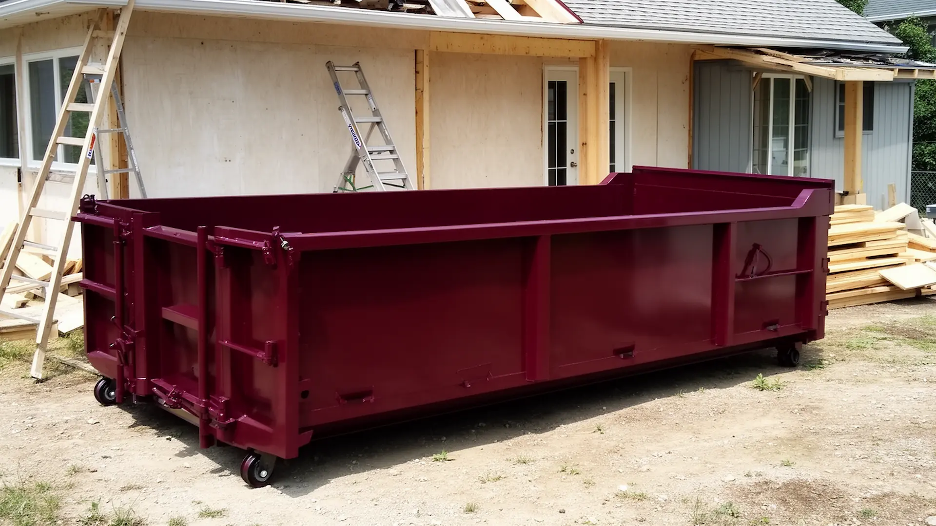 Roll-off dumpster from Peach Springs Dumpster Rental in Bloomington, IL